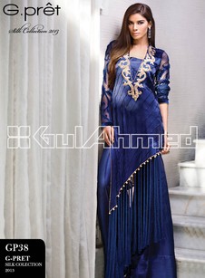 Gul Ahmed Elegant Pakistani Fashion Party Wear Dresses 2017 - StyleGlow.com