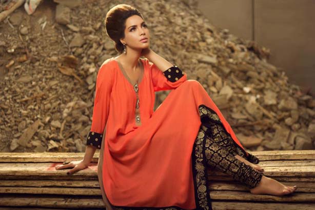 Pakistani Summer 2017 Tops and Tights Collection For Girls 