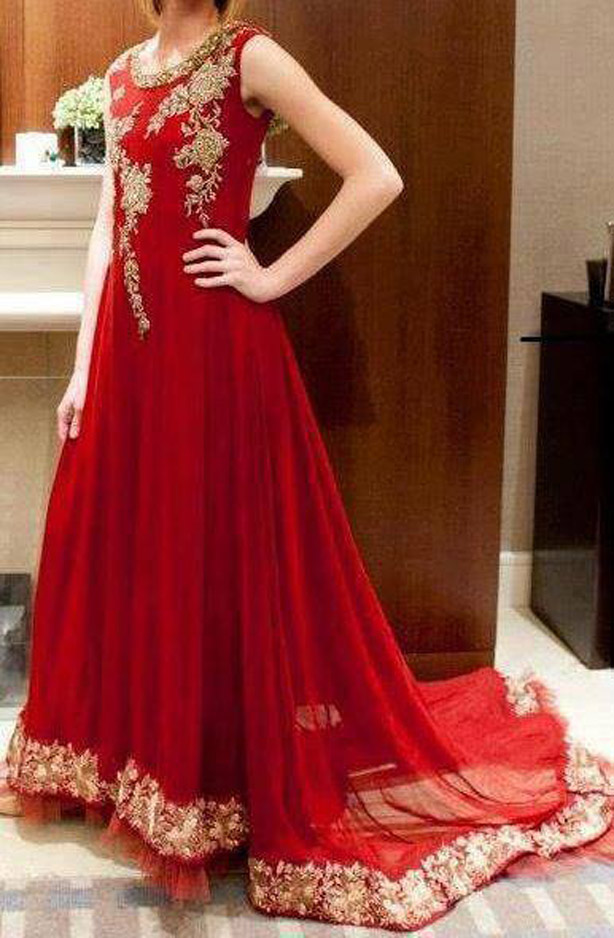 Latest Pakistani Wedding Frocks Designs 2018 Party Dresses Collection 