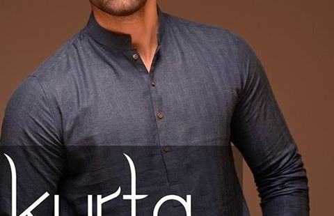 Top Pakistani Winter Kurta Shalwar 2017 Charcoal