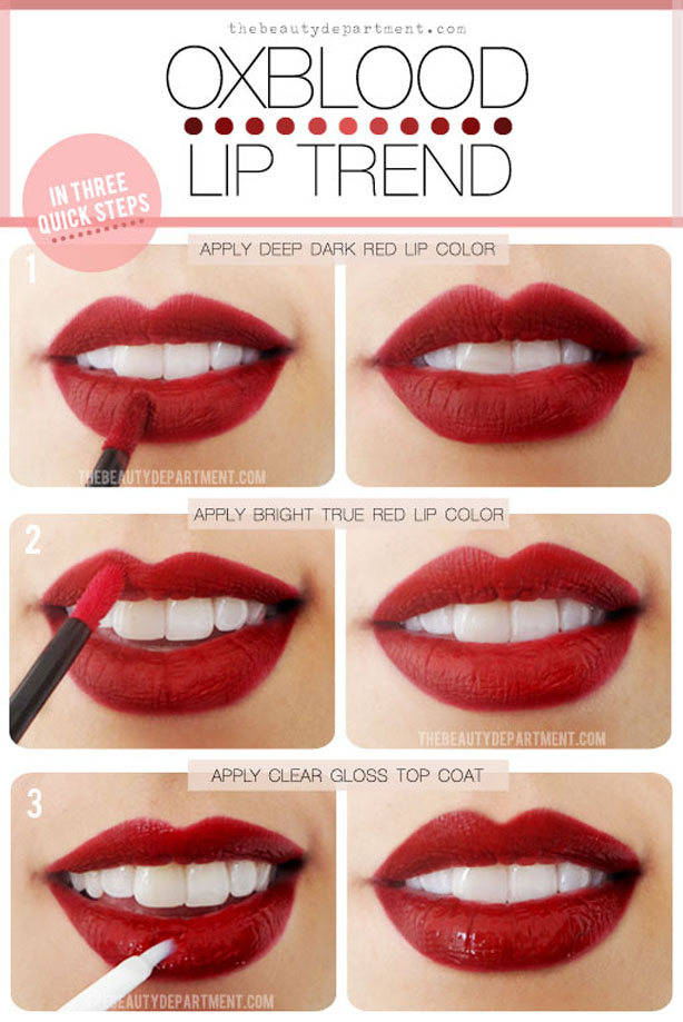 7 Top Glamorous Holiday Step by Step Lipstick Tutorials - Bold Lips