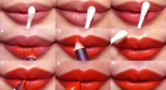 7 Top Glamorous Holiday Step by Step Lipstick Tutorials - Bold Lips