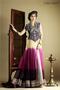 long frock design with lace