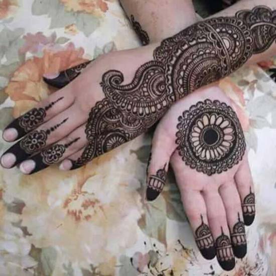 latest wedding mehndi design for bridals