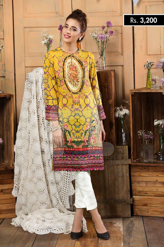 digital printed eid kurta for girls