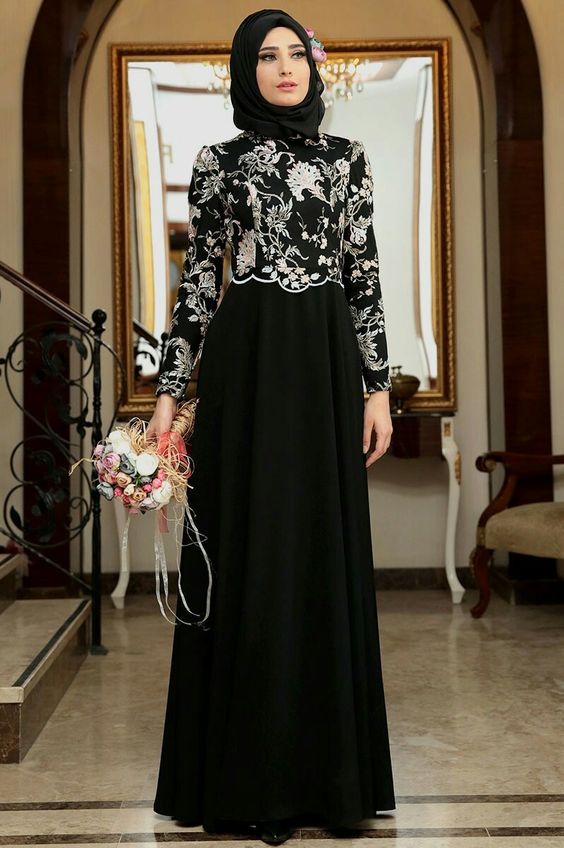 Black Embroidered Abaya Design