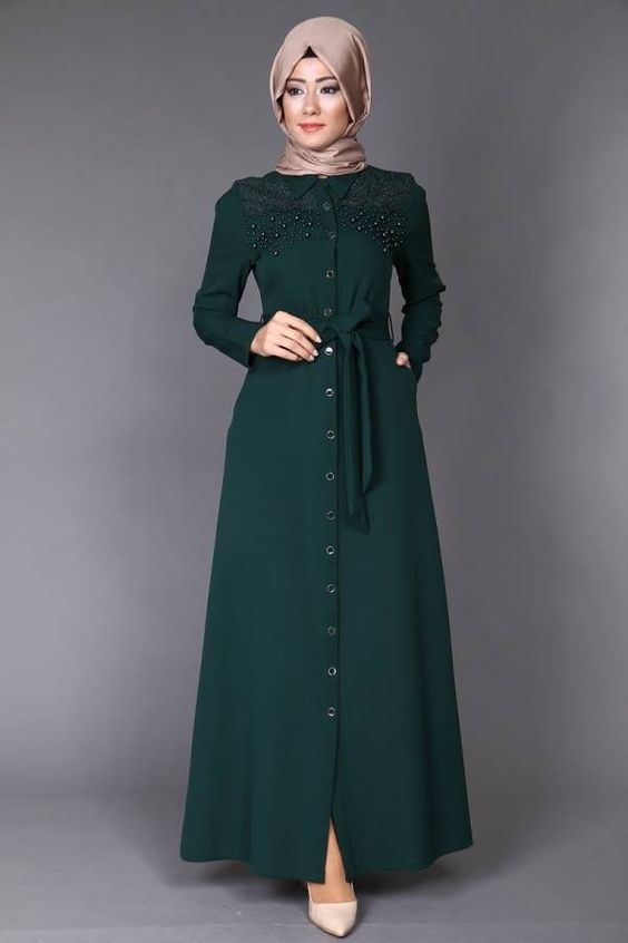 Green Dress Hijaab