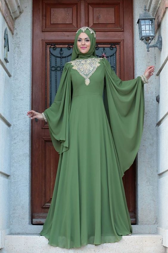 Light Green Color Abaya