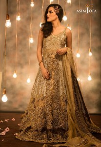 brown wedding dress