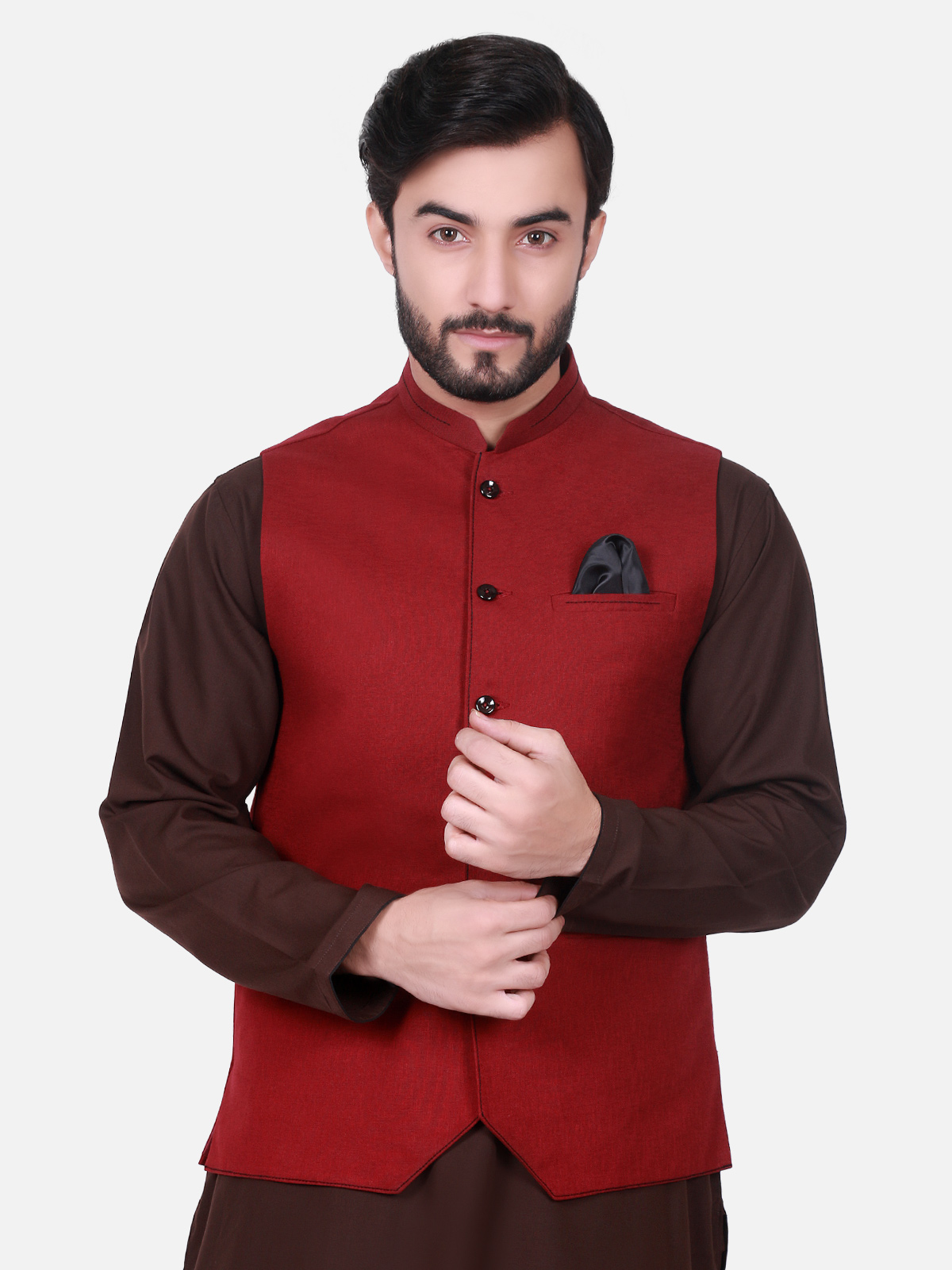 red men waistcoat