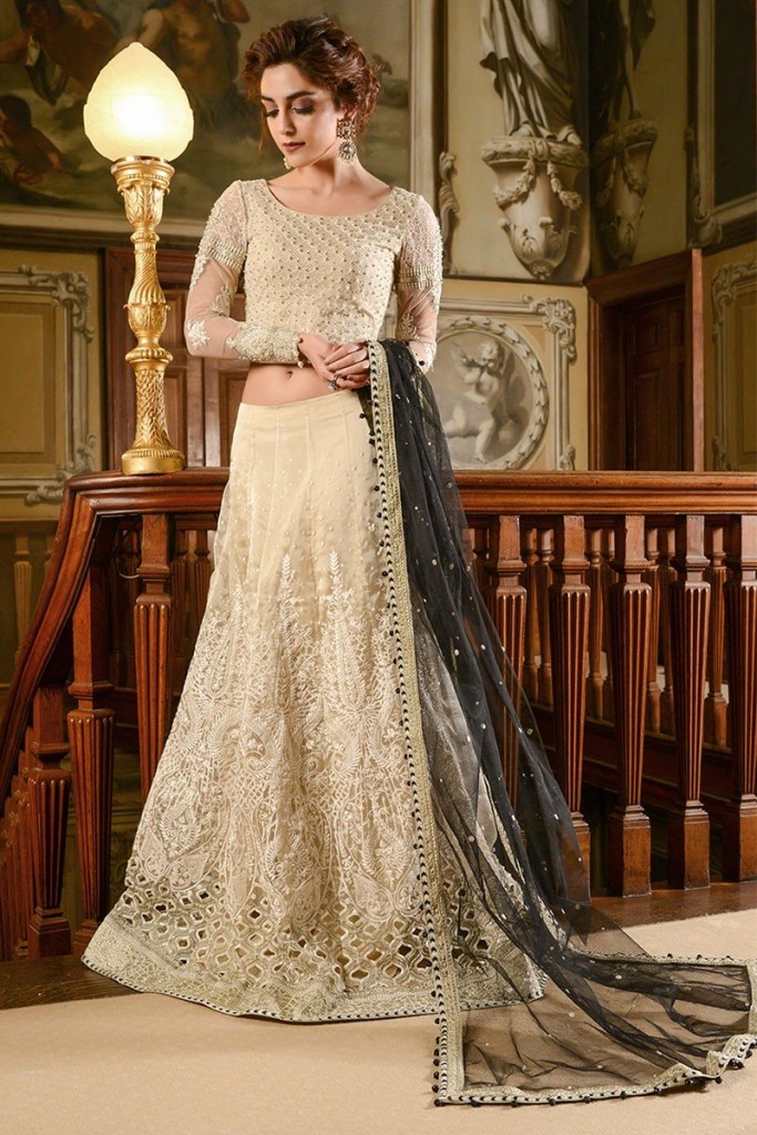 Beautiful Model Wearing Embroidered Dress