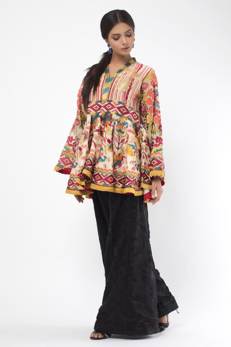 peplum dress pakistani 2019
