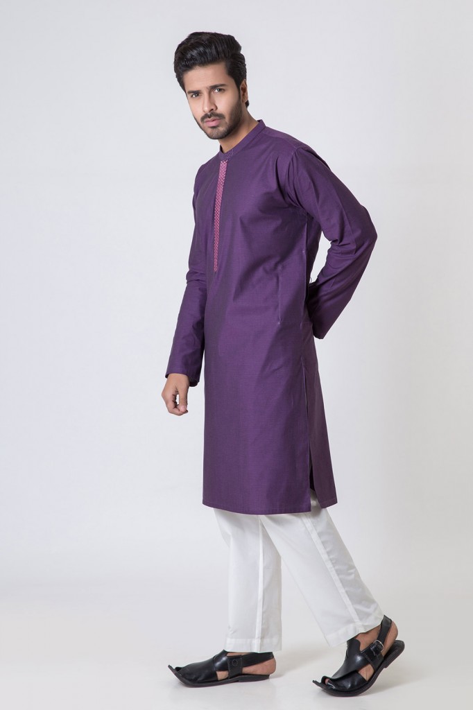 Kurta with Placket Embroidery
