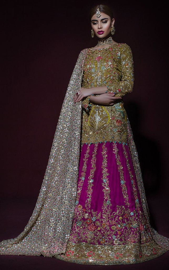 Mulberry Mehendi Bridal Dress