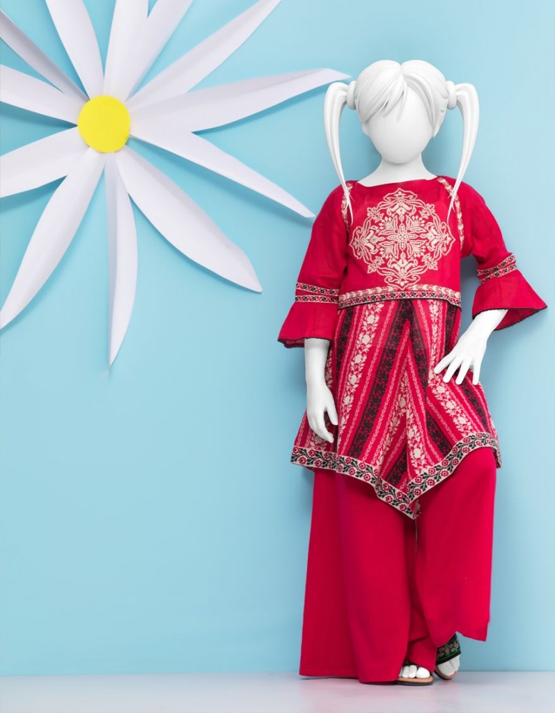 Red Embroided Eid Dress