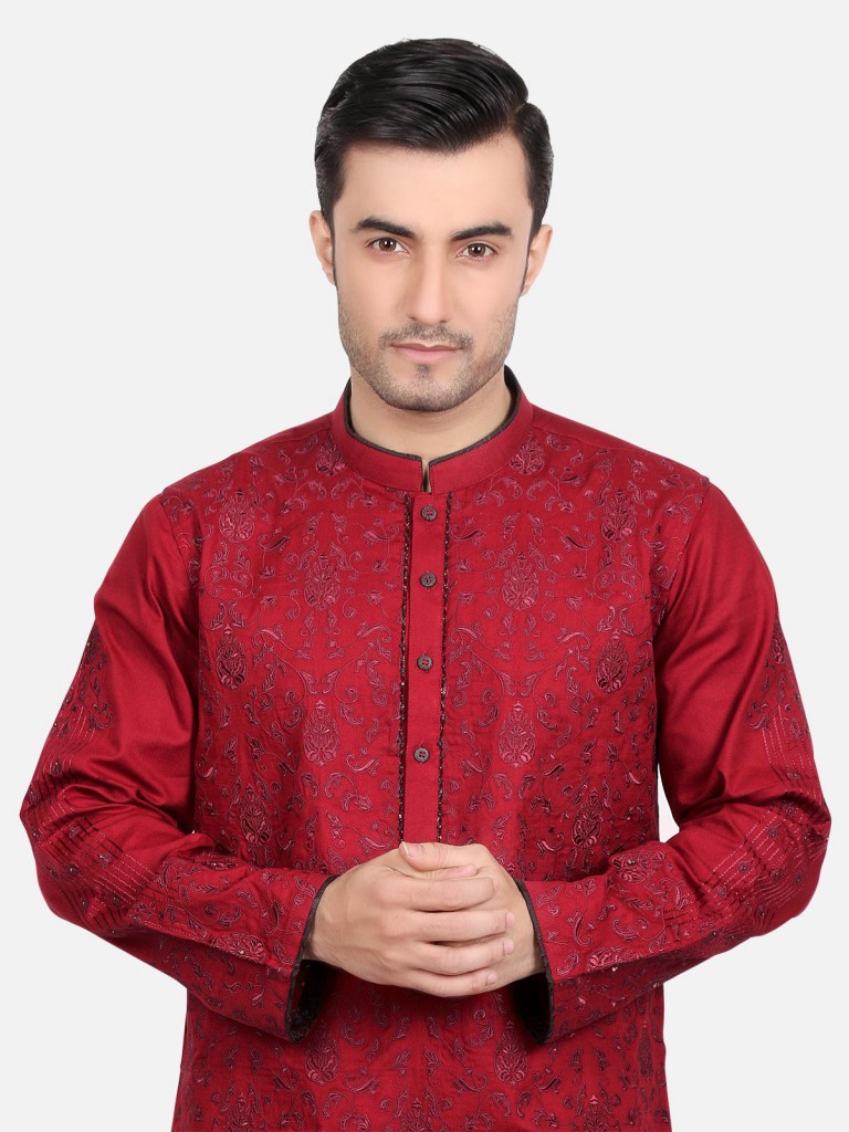 Red Embroided Latest Edenrobe Collection