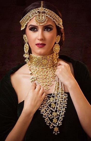 Pakistani Bridal Jewellery Gold Necklace Design 2020 Merteberte