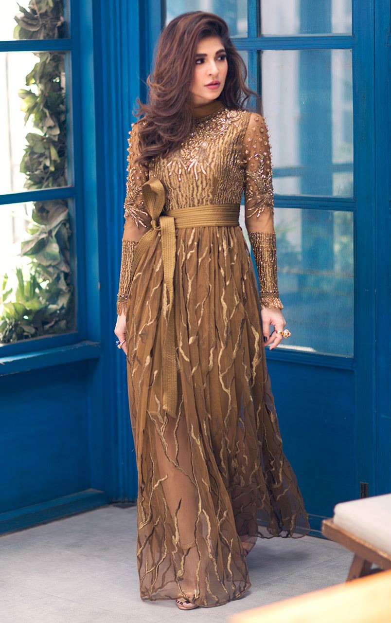 gown style dresses pakistani 2018