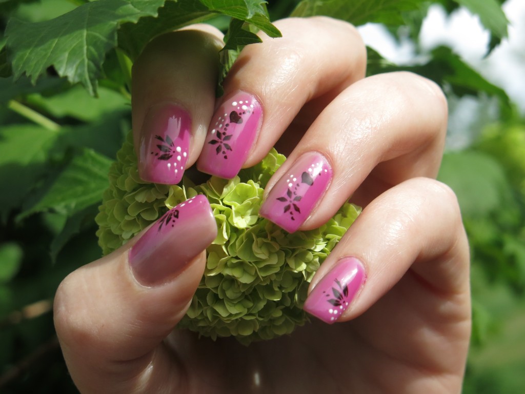 Pink Prom Nail Design