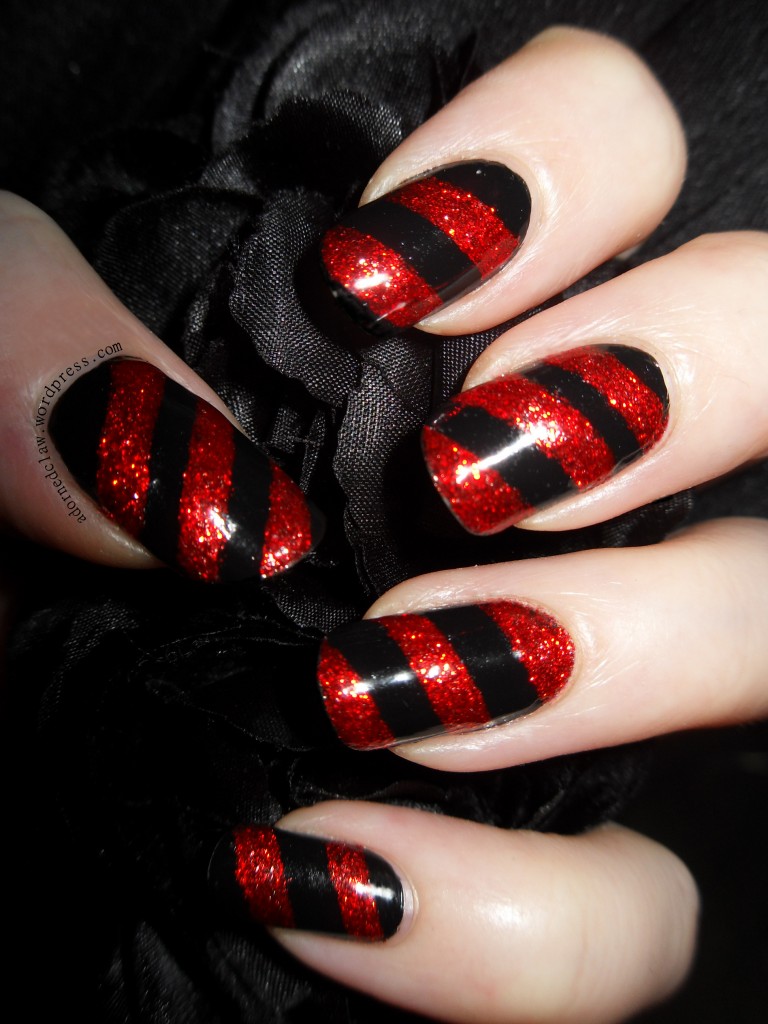Red And Black Nail Art