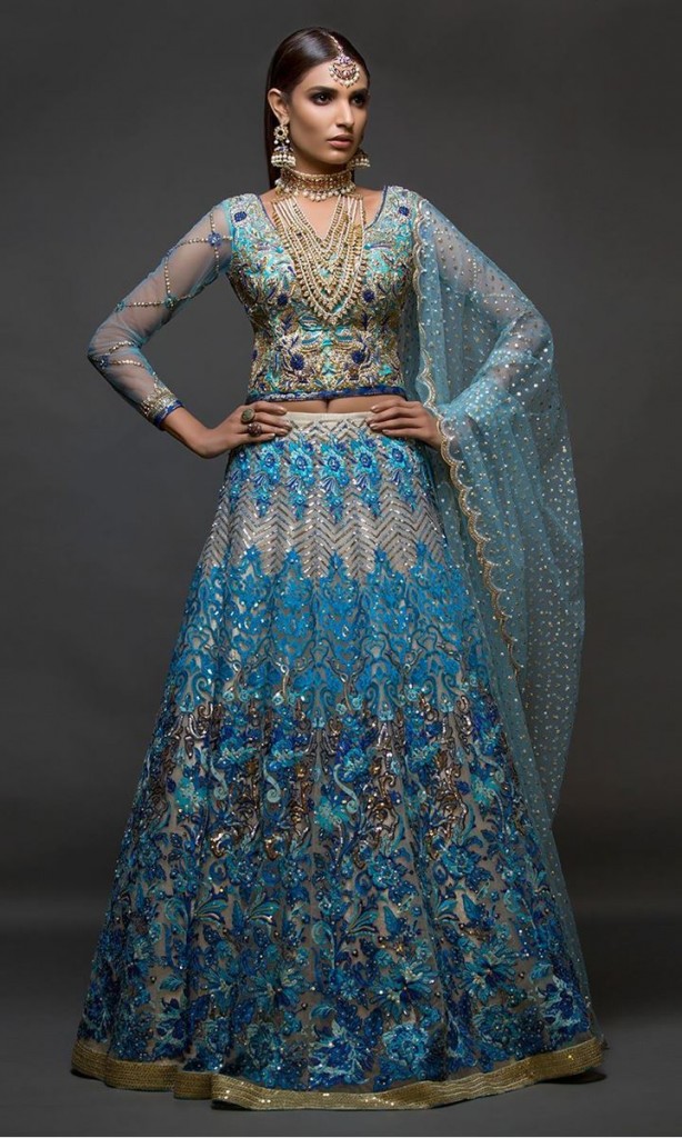 Royal Blue Color Bridal Dress