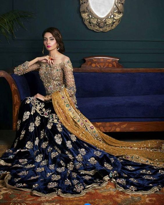 Royal Blue Dress For Bride