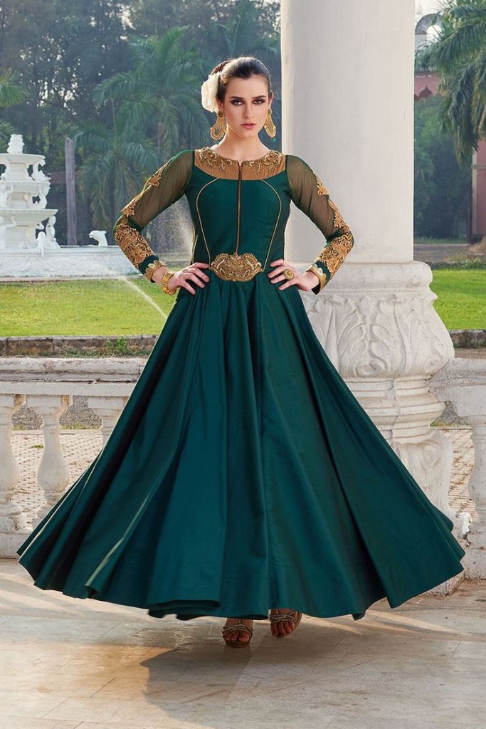 Royal Green Anarkali Dress