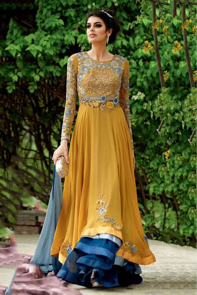 Yellow Color Anarkali Dress