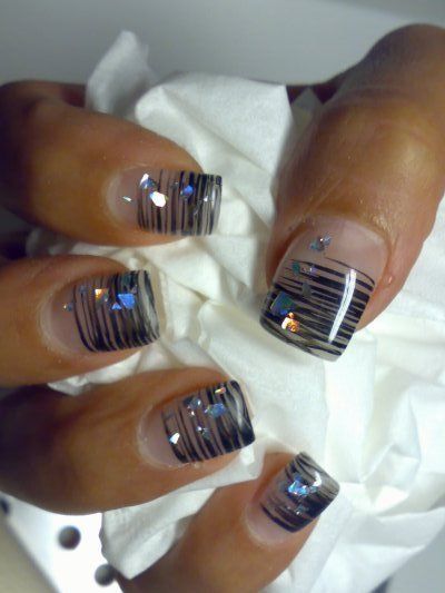 Zebra Style Nail Art