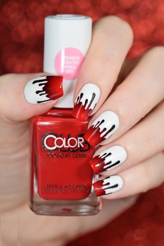 Blood Dripping Halloween Nail Style