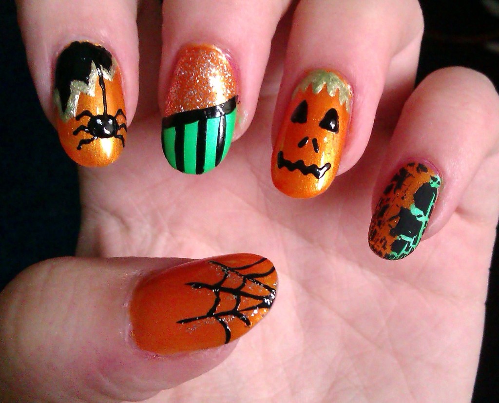 2. "Candy Corn Nails" - wide 9