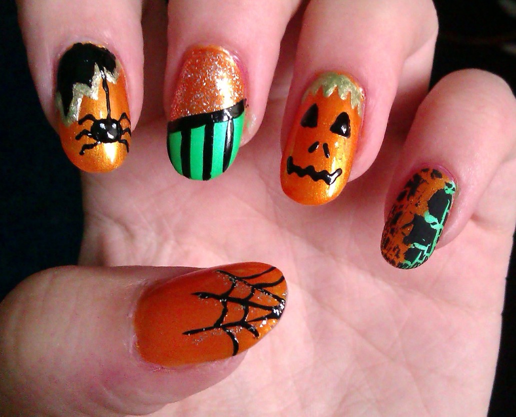 diy halloween nail design