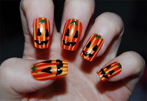 Pumpkin Nail Design