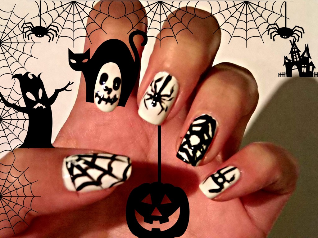 Spider Halloween nail Art