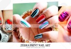 Zebra Print Nail Art Designs
