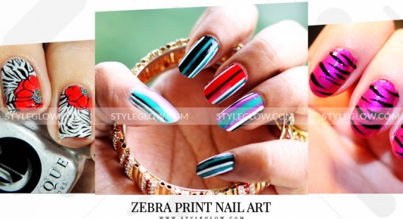 Zebra Print Nail Art Designs