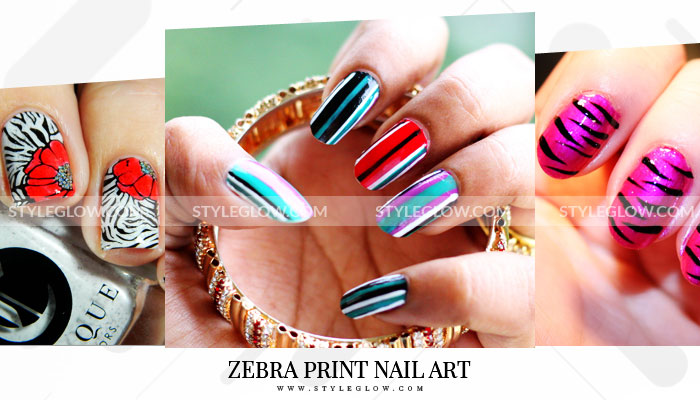 Zebra Print Nail Art Designs