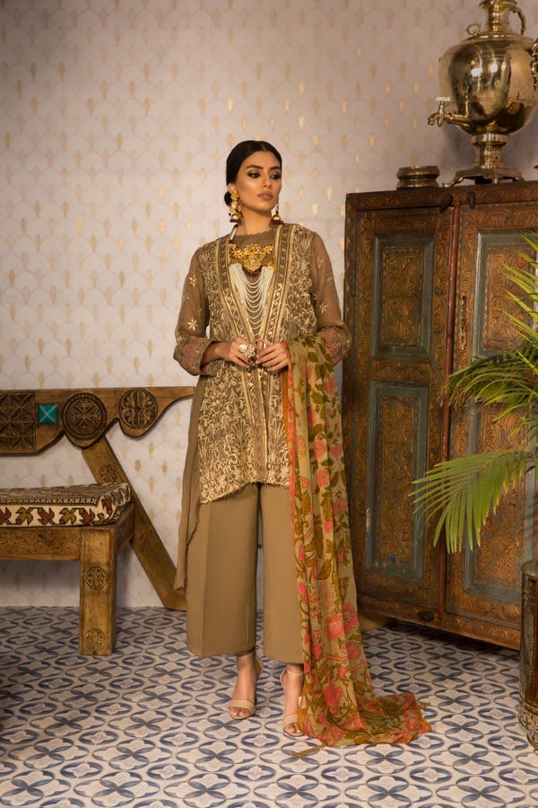 New khaadi EID dresses Brown