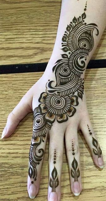 leaf mehndi designs